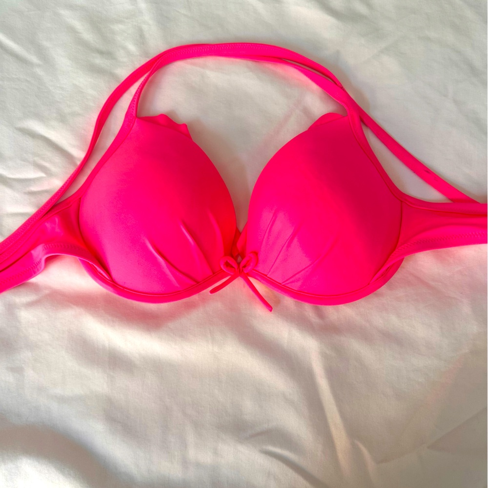 Vintage Victoria’s Secret Vibrant Pink halter bikini top